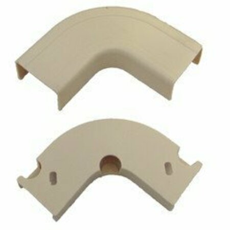 SWE-TECH 3C 1.75 inch Surface Mount Cable Raceway, Ivory, Flat 90 Degree Elbow FWT31R3-001IV